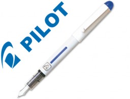Pluma Pilot V pen desechable blanca tinta azul